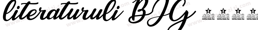 literaturuli BJG 2000 Bold字体转换